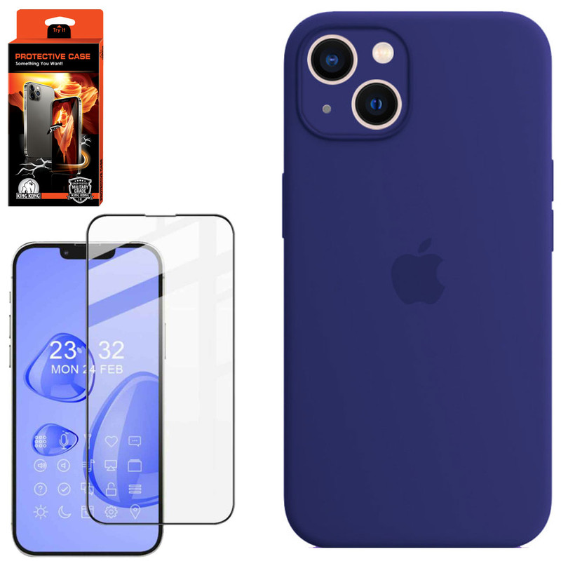 کاور کینگ کونگ مدل سیلیکون مناسب برای گوشی موبایل اپل Iphone 13 به همراه محافظ صفحه نمایش