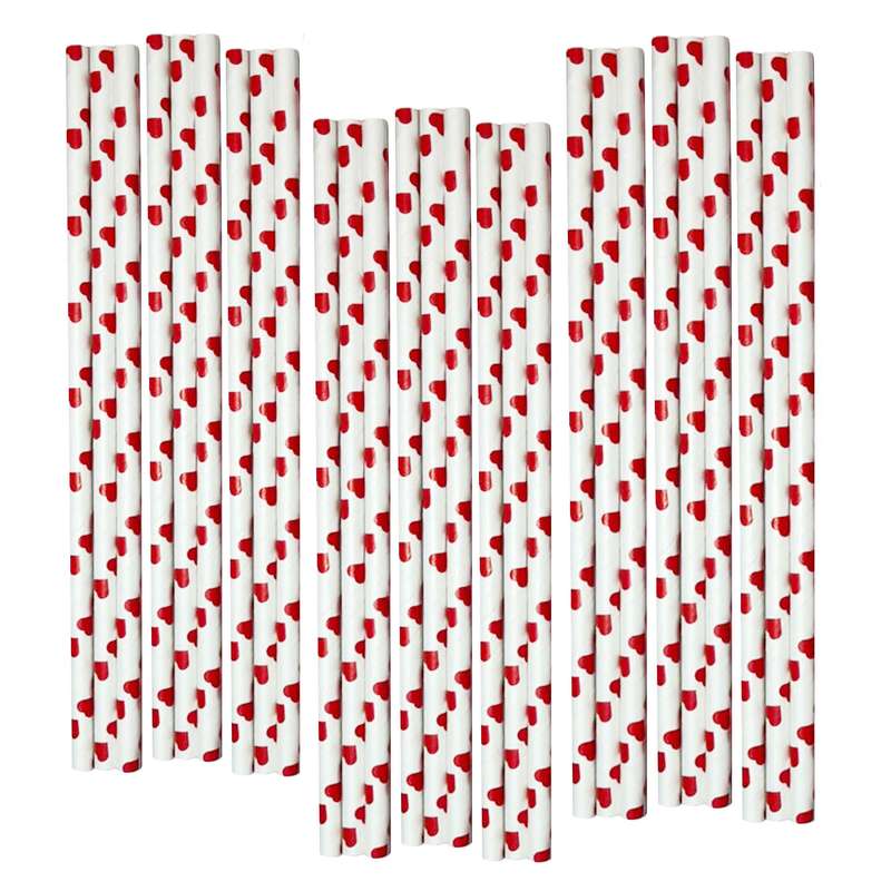 نی نوشیدنی آنا طرح قلبی مدل NYghl-25 مجموعه 25 عددی 