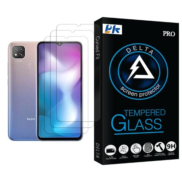 محافظ صفحه نمایش پی کی مدل Delta Glass MIX003 مناسب برای گوشی موبایل شیائومی Redmi 9 Activ بسته سه عددی