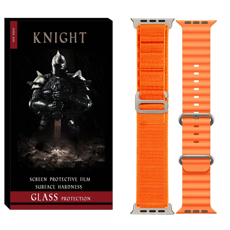 بند نایت مدل Ocean-Alpine مناسب برای اپل واچ 42 / 44 / 45 / 49 میلی متر مجموعه دو عددی