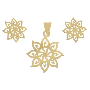 نیم ست طلا 18 عیار زنانه الن نار مدل N0317