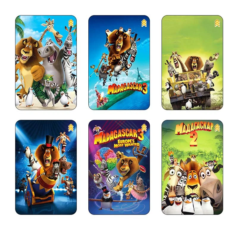 استیکر کارت مدل ماداگاسکار Madagascar کد 78597 مجموعه 6 عددی