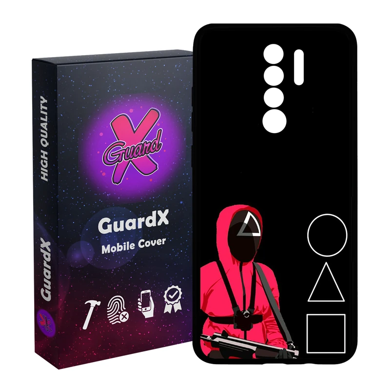 کاور گارد ایکس طرح Squid Game مدل Glass10410 مناسب برای گوشی موبایل شیائومی Redmi 9 / 9 Prime