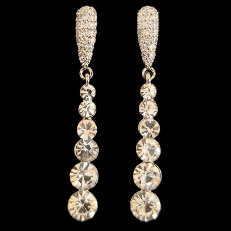 گوشواره میخی زنانه مدل نگینی مجلسی