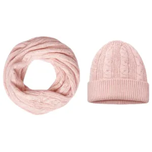 ست کلاه و شال گردن بافتنی زنانه اکسسورایز مدل گیس بافت 777
