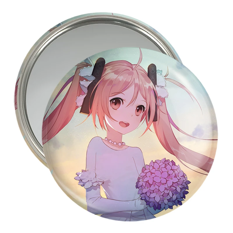 آینه جیبی خندالو مدل انجو انیمه گلوله سیاه کد 35861