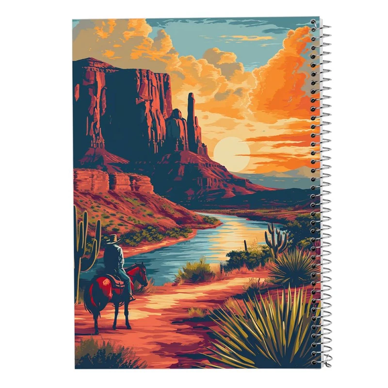 دفتر شطرنجی 50 برگ مدوپد طرح کویر کد DF16671