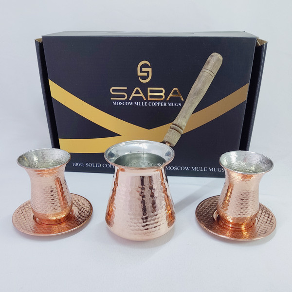 ست هدیه مدل قهوه خوری مسی کد HS66