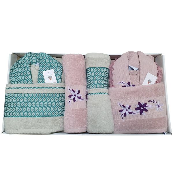 سرویس حوله پالتویی 10تکه آنجلینا کد 303 سرویس حوله پالتویی 10تکه آنجلینا کد 303