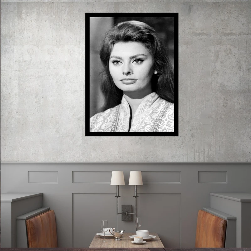 تابلو بکلیت طرح مشاهیر سینما سوفیا لورن مدل قاب شاسی B-S10224