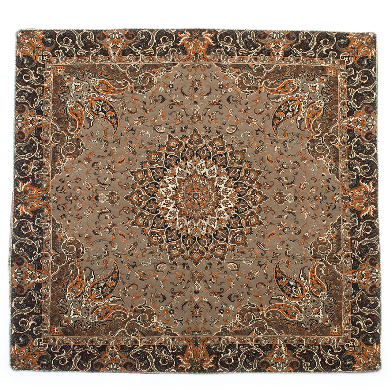 رومیزی ترمه کارگاه رستا طرح 104-14-9 سایز 100 × 100