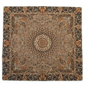 رومیزی ترمه کارگاه رستا طرح 104-14-9 سایز 100 × 100