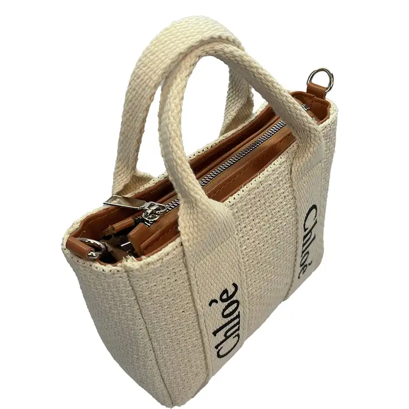 کیف دستی بافتنی زنانه مدل کنفی