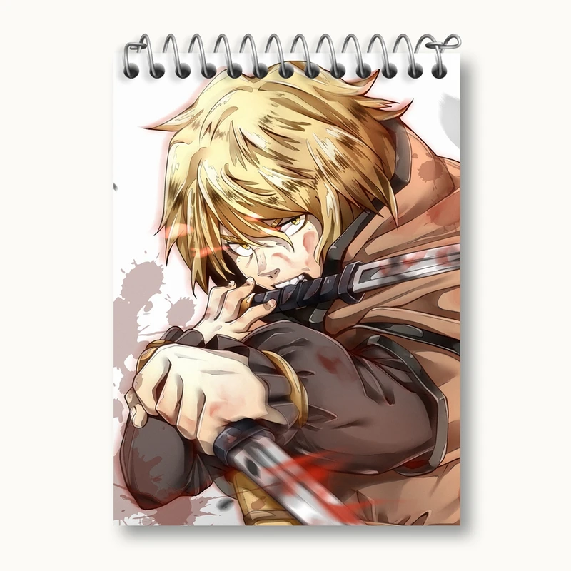 دفتر یادداشت 50 برگ خندالو مدل تورفین انیمه حماسه وینلند Vinland Saga کد 27488