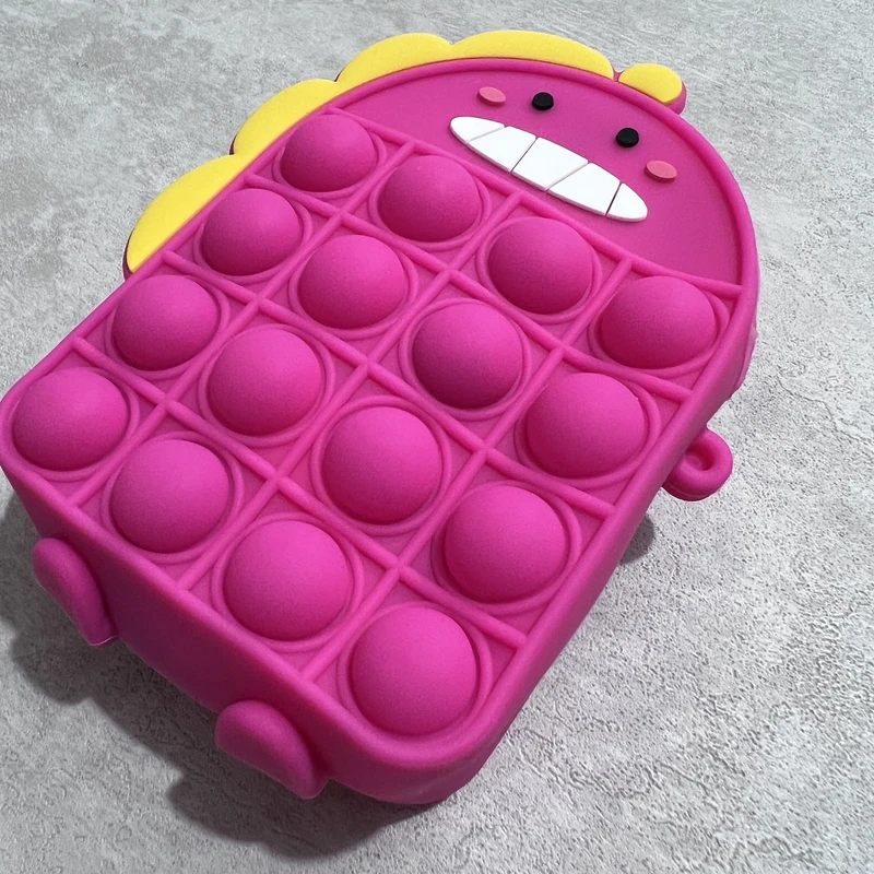 عکس شماره 5 : کیف رودوشی دخترانه مدل فانتزی سیلیکونی پاپیت دار طرح دایناسور