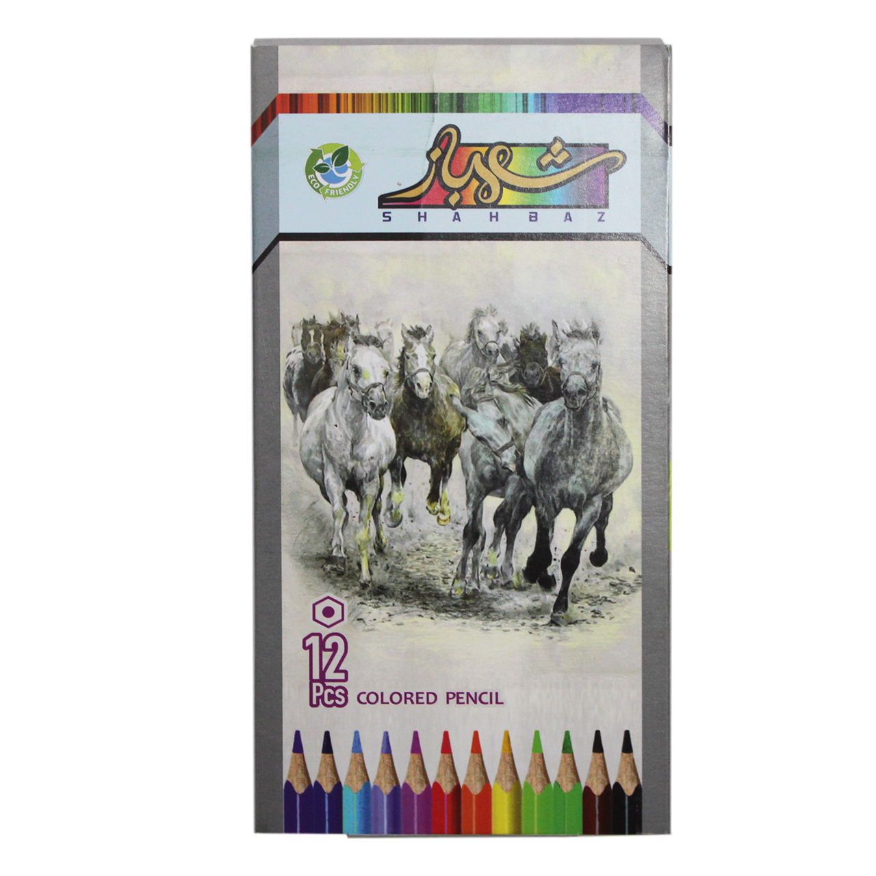 مداد رنگی 12 رنگ شهباز کد 44