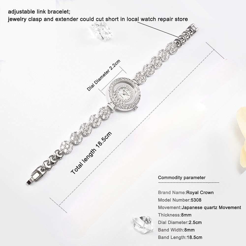 ساعت مچی عقربه ای زنانه رویال کرون مدل دور شنی - - 8