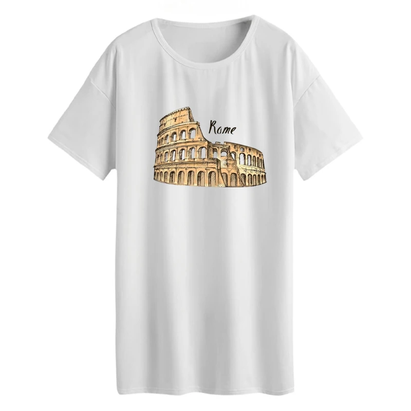 تی شرت لانگ زنانه مدل روم