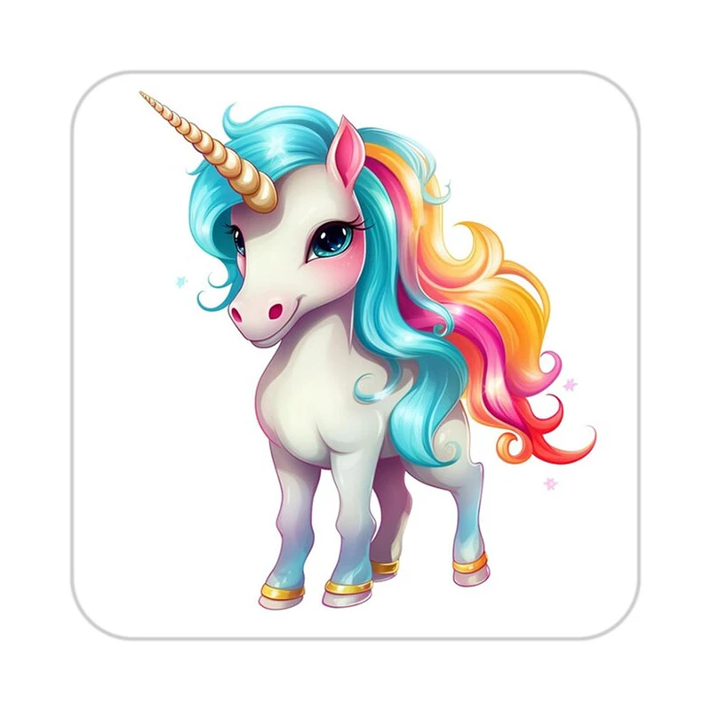 زیر لیوانی کاکتی طرح اسب تک شاخ و یونیکورن مدل mp31350