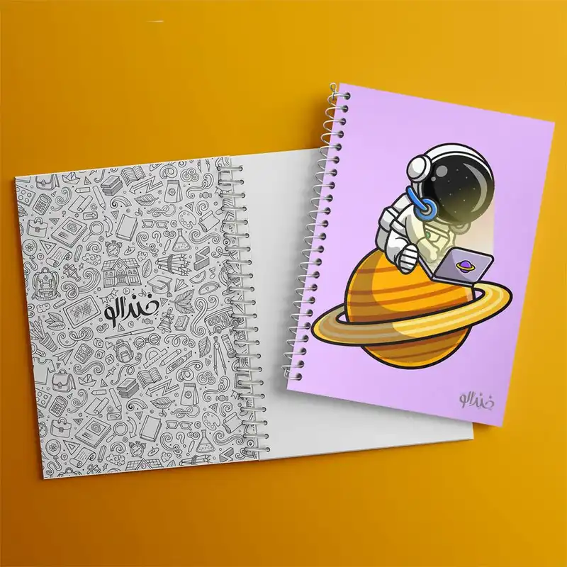 دفتر مشق 50 برگ خندالو مدل فضانورد کد 25093