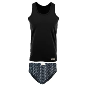 ست شورت و زیرپوش مردانه پنبینه مدل نخ پنبه خالص صادراتی طرح ترمه