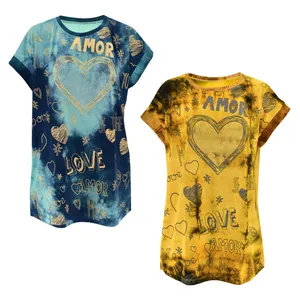 تی شرت آستین کوتاه زنانه مدل M3168 مجموعه 2 عددی