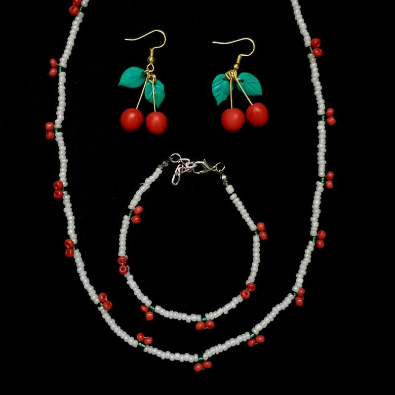 نیم ست دخترانه مدل آلبالو گیلاس کد AG103 نیم ست دخترانه مدل آلبالو گیلاس کد AG103