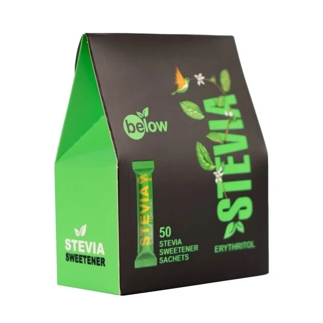 ساشه شیرین کننده کتو اریتریتول و استویا بی لو - 1 گرم بسته 50 عددی