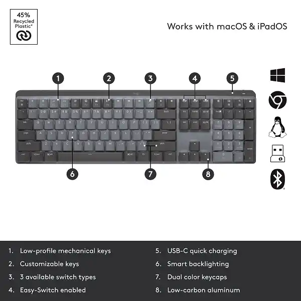 کیبورد لاجیتک مدل  MX MECHANICAL TACTILE