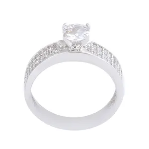 انگشتر نقره زنانه بازرگانی میلادی مدل سنگ کوارتز کد AWR_1063