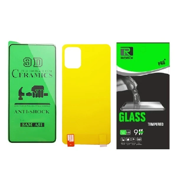 محافظ صفحه نمایش روبیکس مدل CR-A51 مناسب برای گوشی موبایل سامسونگ Galaxy A51 به همراه محافظ پشت گوشی