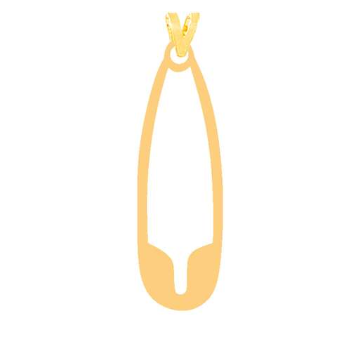 آویز گردنبند طلا 18 عیار زنانه کرابو مدل سنجاق کد Kr31613