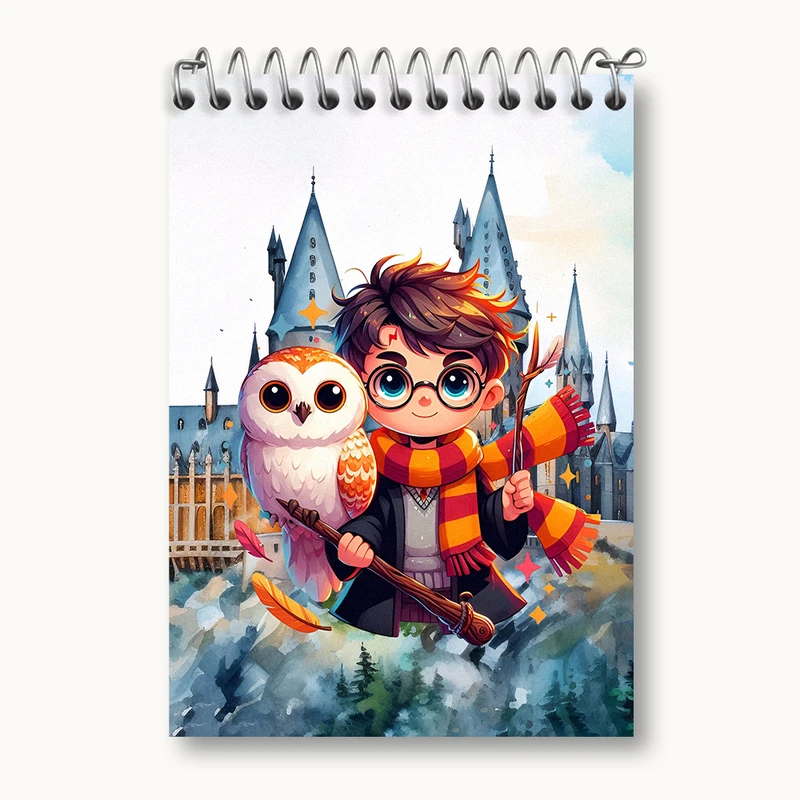 دفتر یادداشت 50 برگ خندالو طرح هری پاتر (Harry Potter) کد N4600