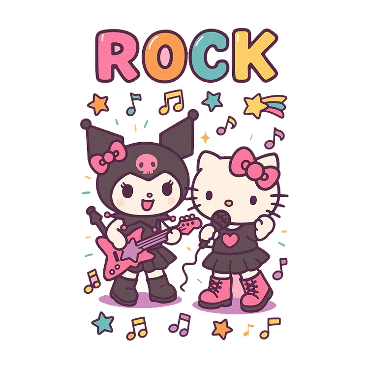 استیکر پارچه و لباس پاد آفرین مدل کیتی و کورومی کد 724