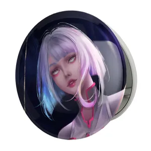 آینه جیبی خندالو طرح لوسی انیمه سایبرپانک مدل تاشو کد 23969 