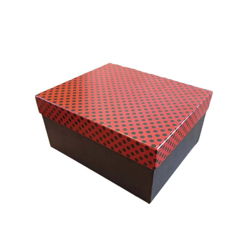 جعبه هدیه مدل خال خالی کفشدوزکی کد 02