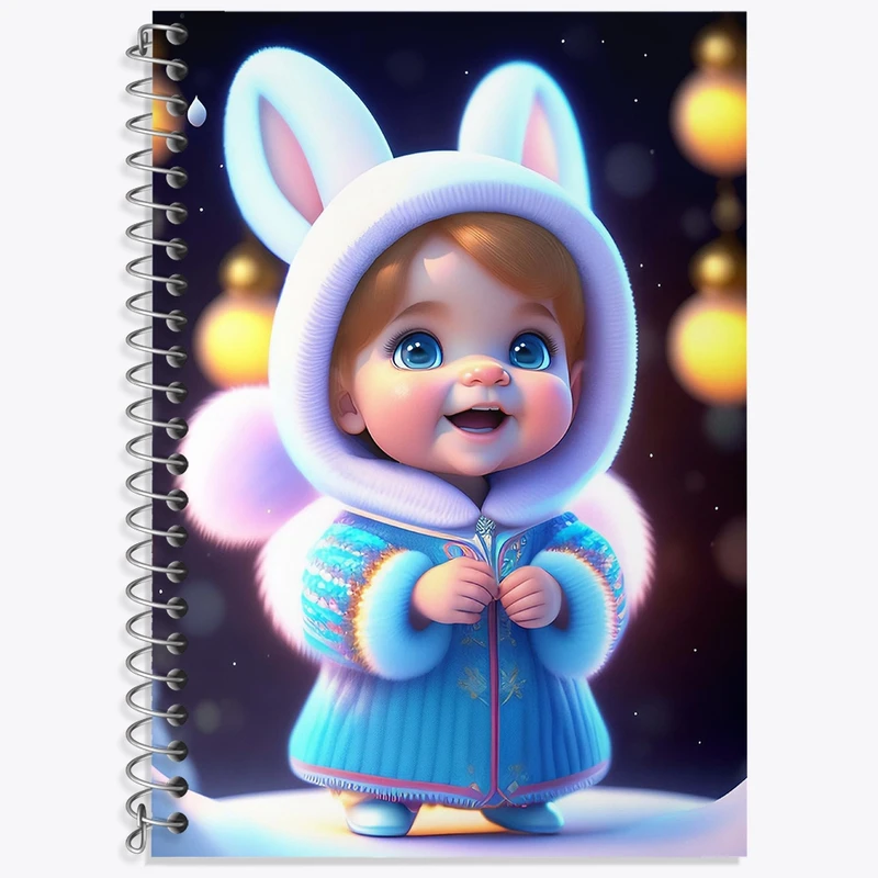 دفتر لغت 50 برگ خندالو طرح دخترانه کد N1431