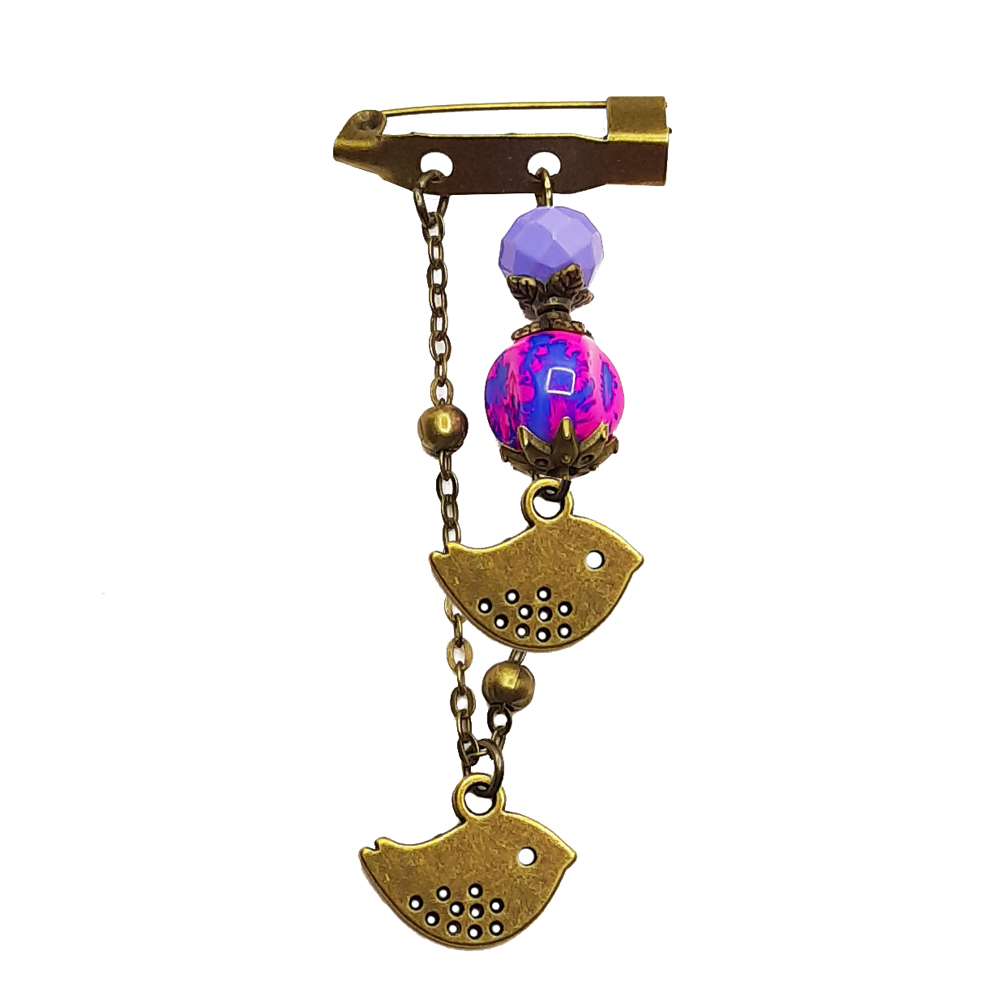 سنجاق سینه زنانه مدل پرنده