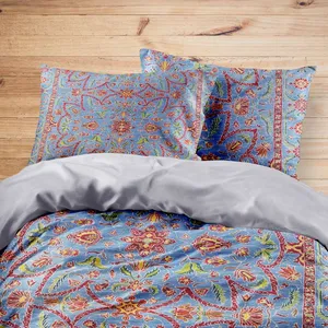 سرویس روتختی مدوپد طرح قالی بیجار مدرن مدل C-bijar-M01 یک نفره 4 تکه