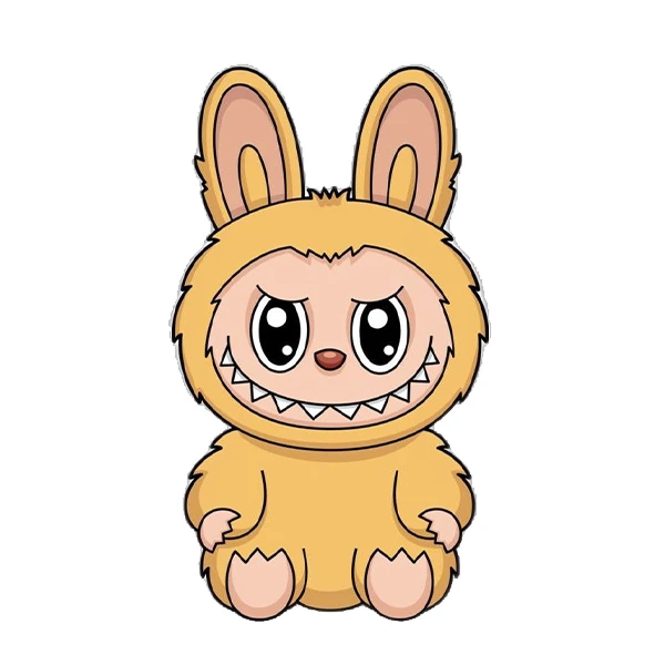 استیکر پارچه و لباس پاد آفرین طرح لبوبو کد 58