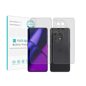 Rockspace transparent screen protector HyGEL model suitable for OnePlus 11 mobile phone with back protector