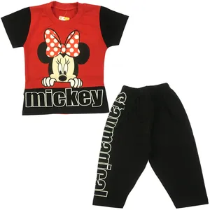 ست تی شرت و شلوارک دخترانه مدل HG90