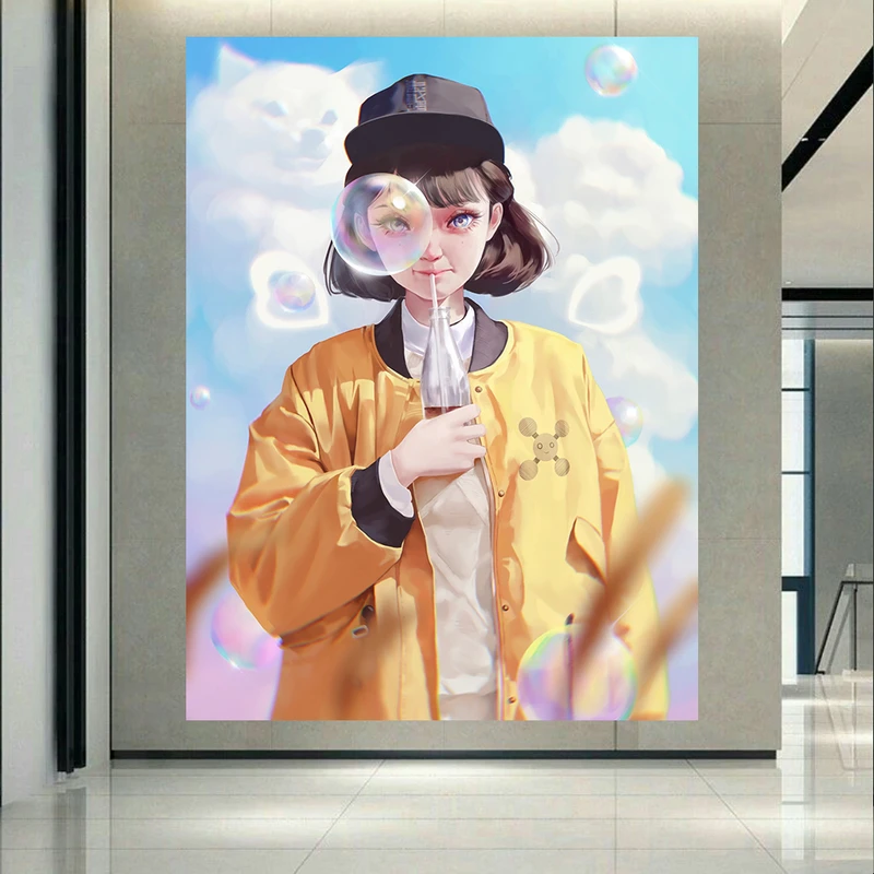 تابلو بوم طرح انیمه مدل XU Weili کد AR6800