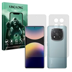 King kong Transparent model Tough screen protector suitable for Xiaomi Redmi Note 14 Pro Plus 5G mobile phone along with the back of the phone