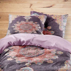 سرویس روتختی مدوپد طرح فرش قم لچک و ترنج مدل C-Ghom039 یک نفره 4 تکه