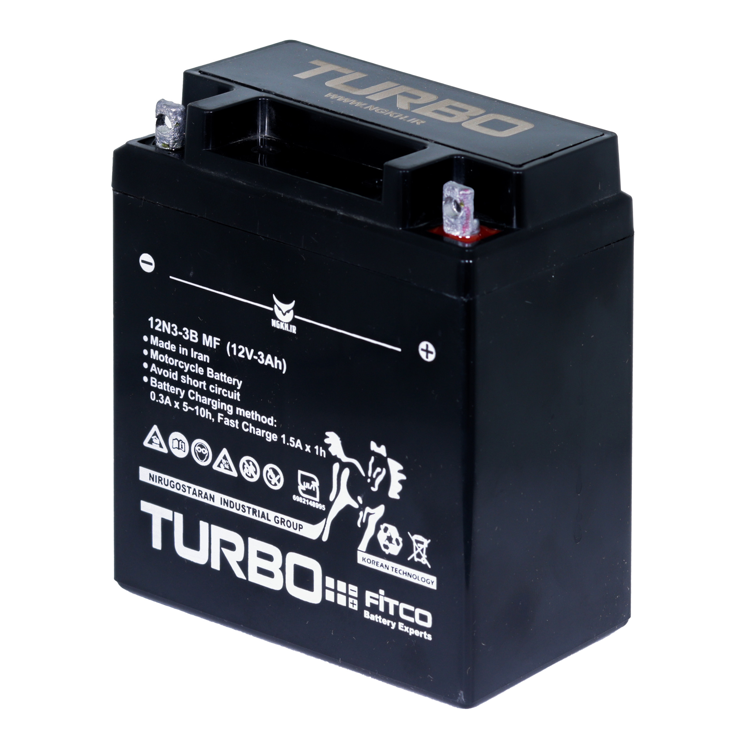 باتری موتورسیکلت توربو مدل 12V-3A