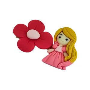 گیره مو زنانه مدل فانتزی طرح پرنسس و گل کد 21036