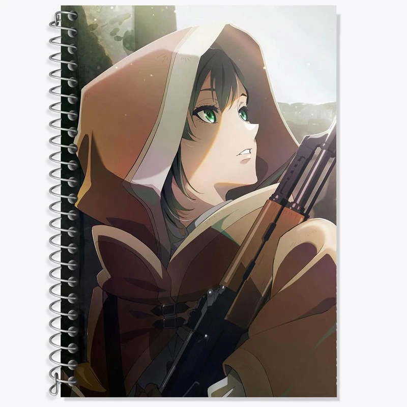 دفتر زبان 50 برگ خندالو مدل سه خط طرح انیمه نیر اتوماتا Nier Automata ver 1.1a کد 27459