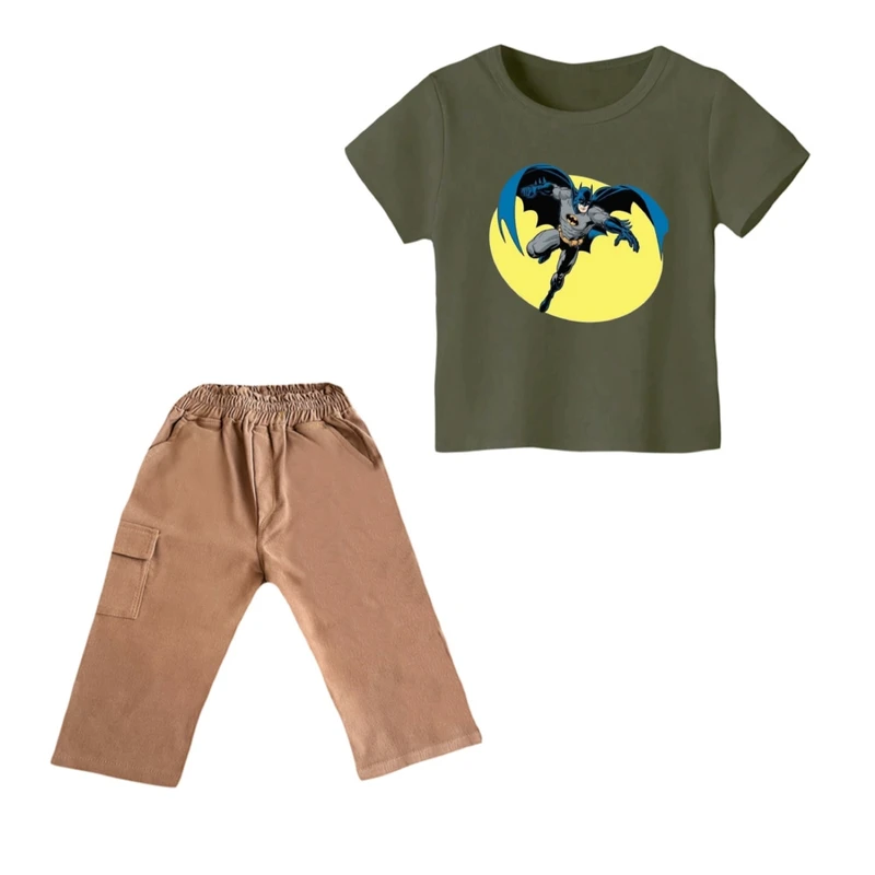 ست تی شرت و شلوارک پسرانه مدل بتمن کد ۲۴