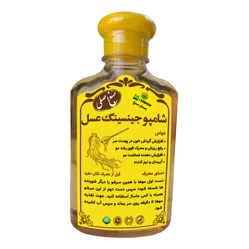 شامپو تقویت کننده و ترمیم کننده مو سبغ مدل جینسینگ حجم 250 میلی لیتر